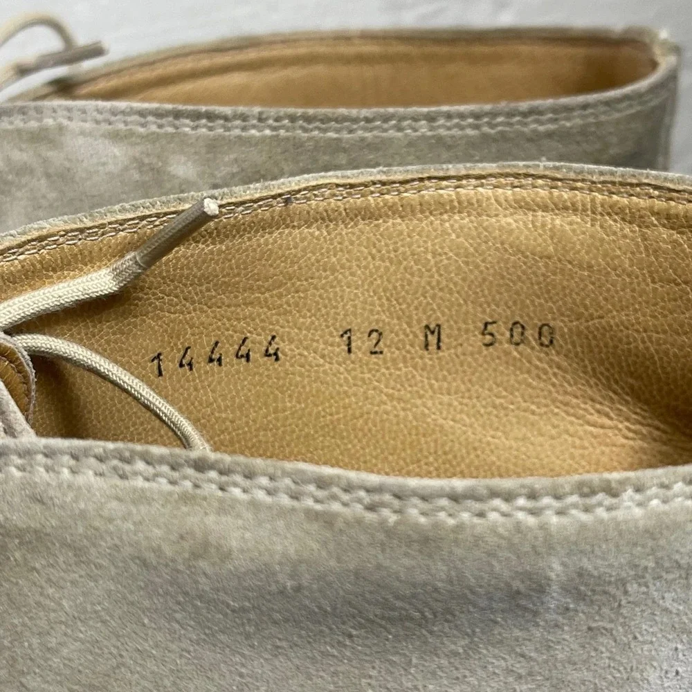Gravati 14444 Chukka Ankle Boots Beige Suede Lace up Men's 12 M Made In Italy
